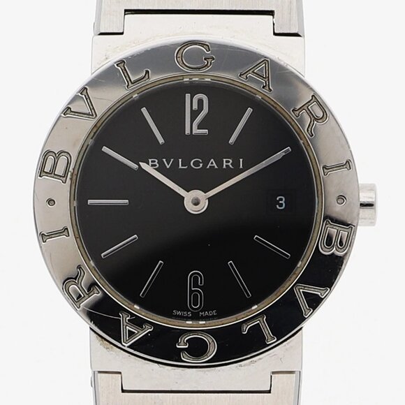 BVLGARI BB26Stainless Steel Bulgari Bulgari black SS QZ - Picture 1 of 11